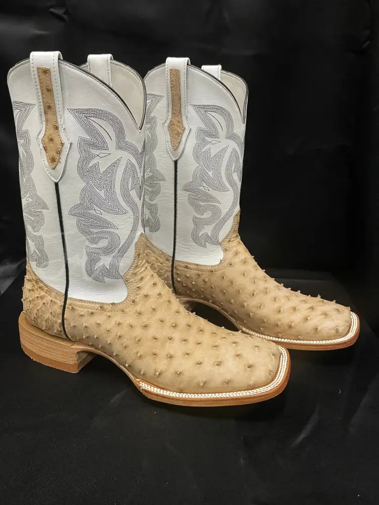 Ostrich Tan Vintage Boots