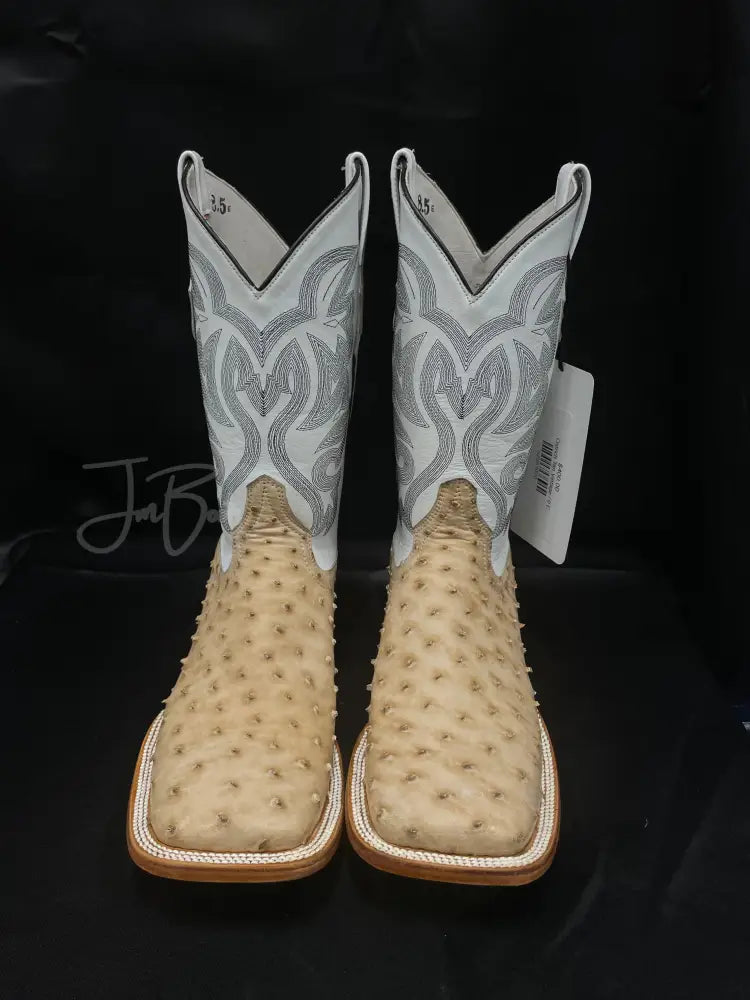 Ostrich Tan Vintage Boots