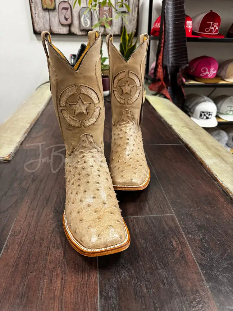 Ostrich Tan Vintage justin - Boots