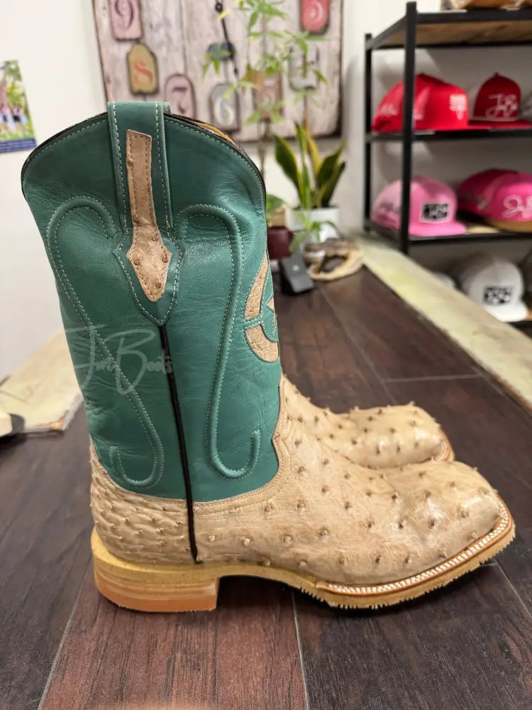 Ostrich Tan Vintage steel toe - 9 1/2 EE - Boots
