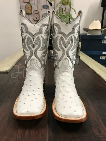 Ostrich - White - 6 EE - Boots