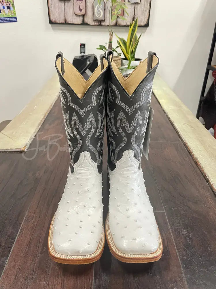 Ostrich - White - 9 1/2 EE - Boots
