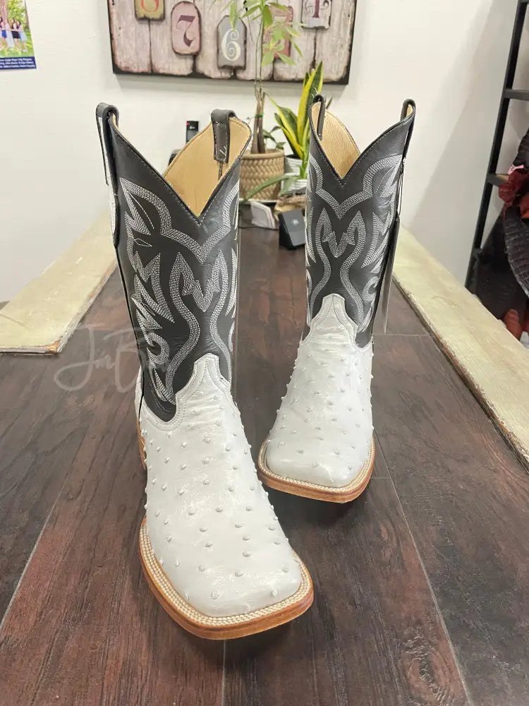 Ostrich - White - 9 1/2 EE - Boots