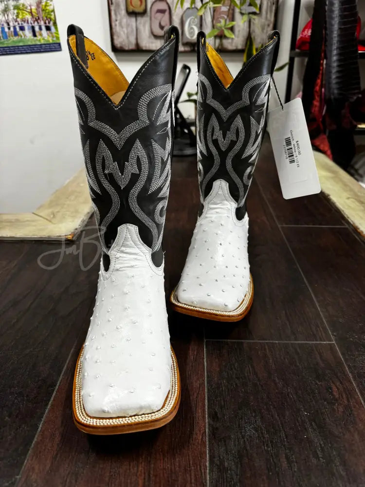 Ostrich - White - Boots