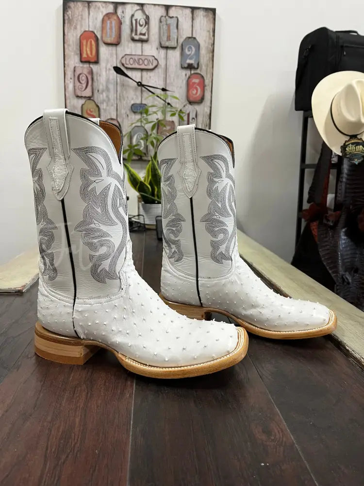 Ostrich - White Boots