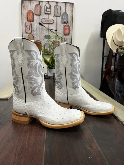Ostrich - White Boots