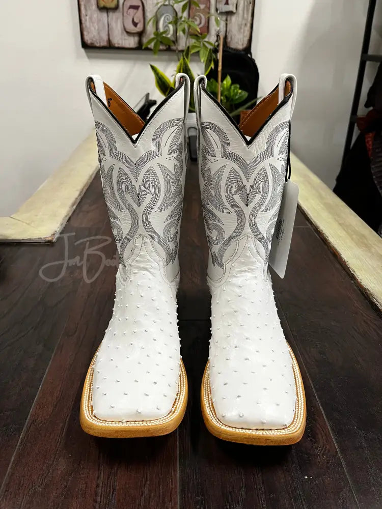 Ostrich - White Boots