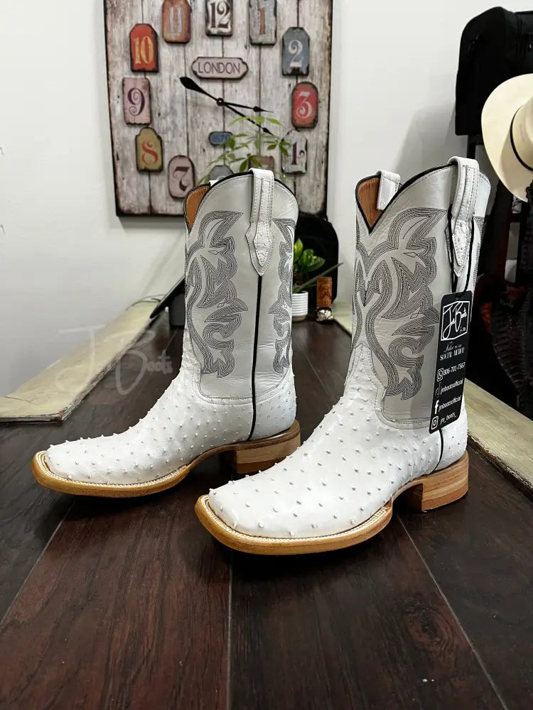 Ostrich - White Boots