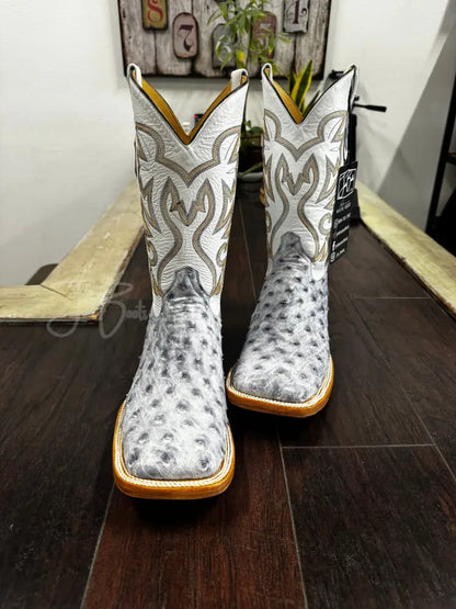 Ostrich- White Bruciato - Boots