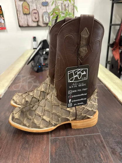 Pirarucu champagne - 9 EE - Men’s western boots