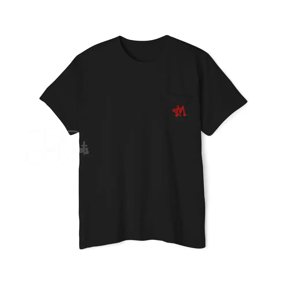 Pocket Tee — AM Red/Black Logo Black / S T-Shirt