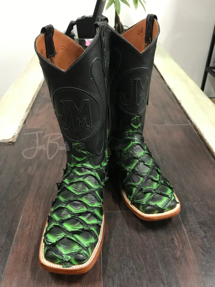 PRR- Black&Green - 9.5 EE - Boots