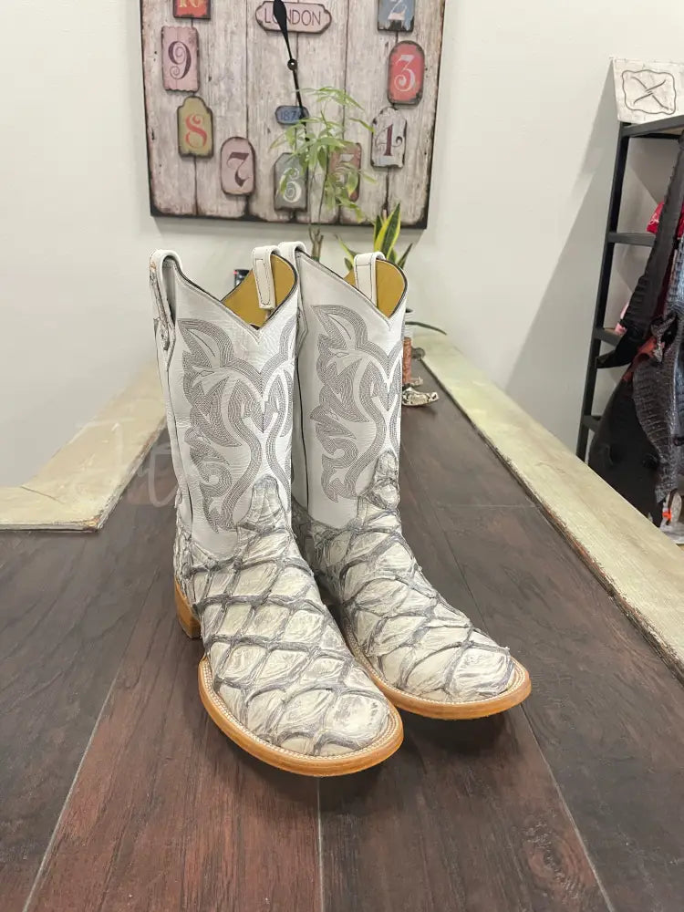 PRR- Blanco con Plata - 10 1/2 D - Boots