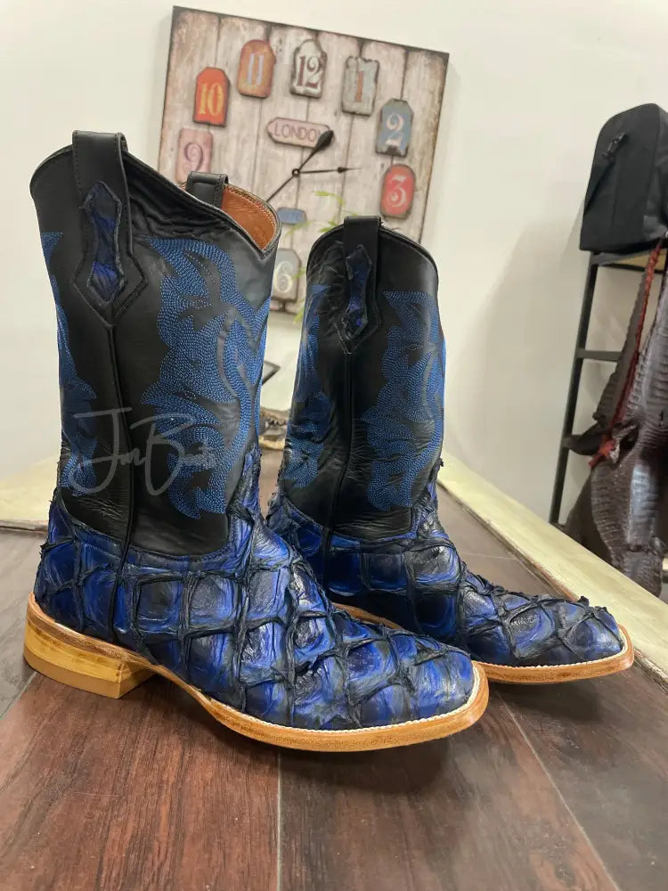 PRR- Blue and Black - 9 1/2 EE - Boots