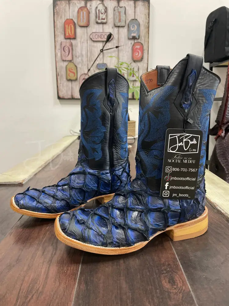 PRR- Blue and Black - 9 1/2 EE - Boots