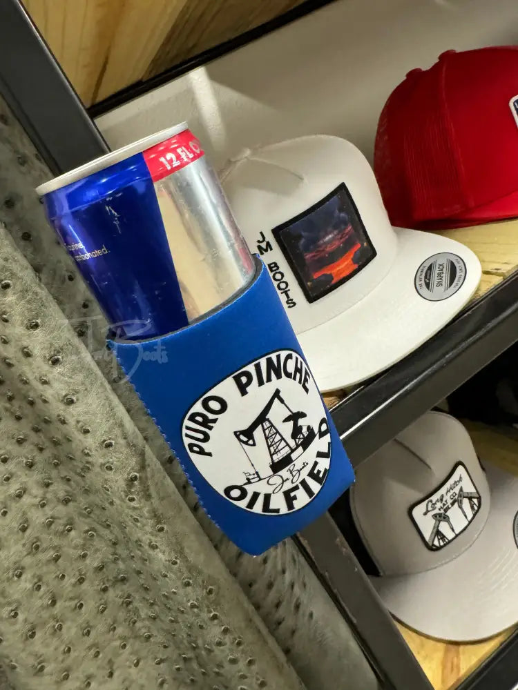 Puro pinche oilfield magnetic koozie