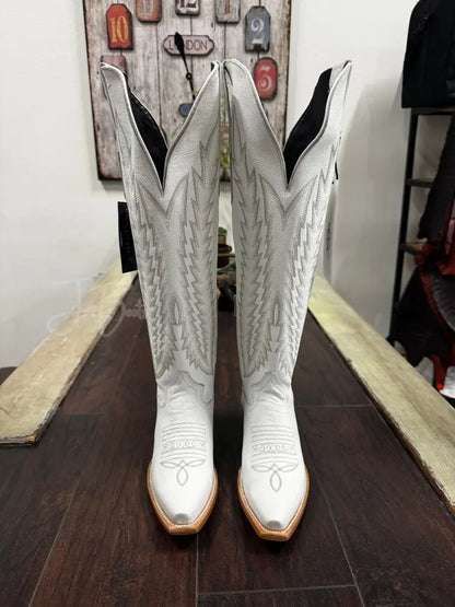 Rock’Em Gia tall Wide Calf White - Cowboy boots