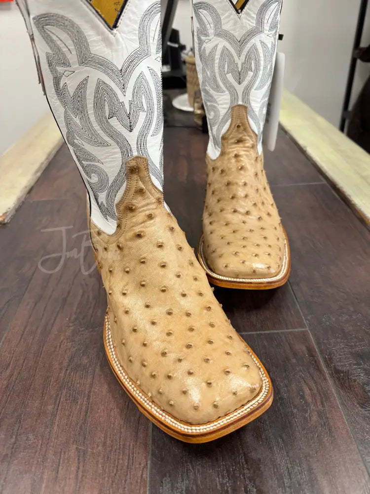 Tan Vintage Ostrich Hybrid Sole - 13 EE