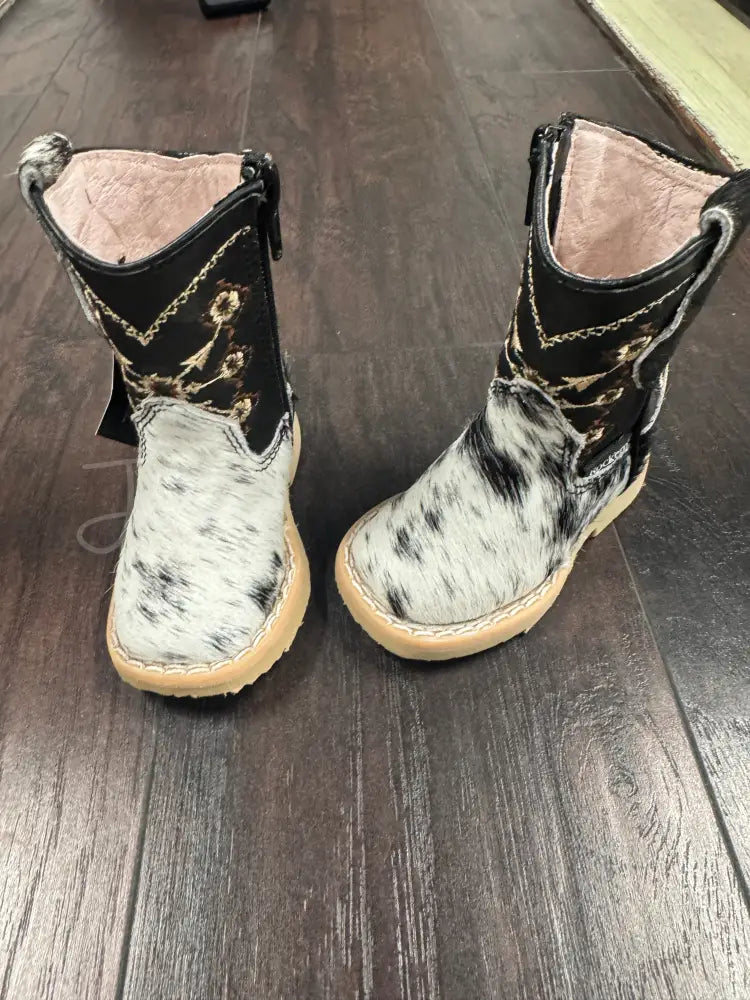 Toddler Cowhide bl/wh - Cowboy boots