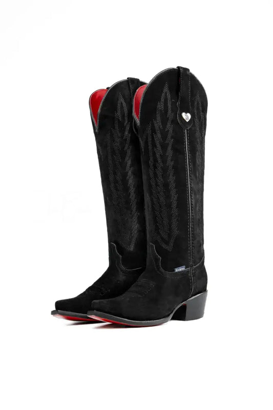 Valentina Suede Tall Snip Toe - Cowboy boots