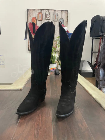 Valentina Suede Tall Snip Toe~ Wide Calf Cowboy boots