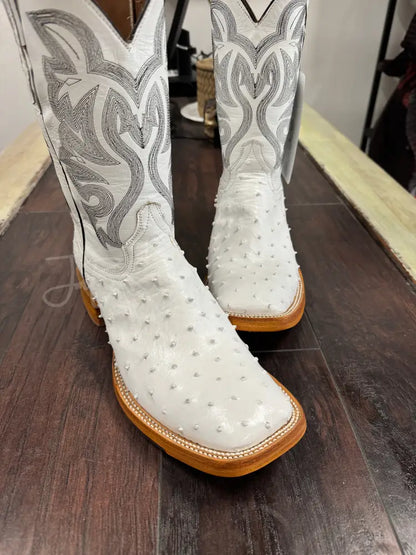 White Ostrich Hybrid Sole - 10.5 EE