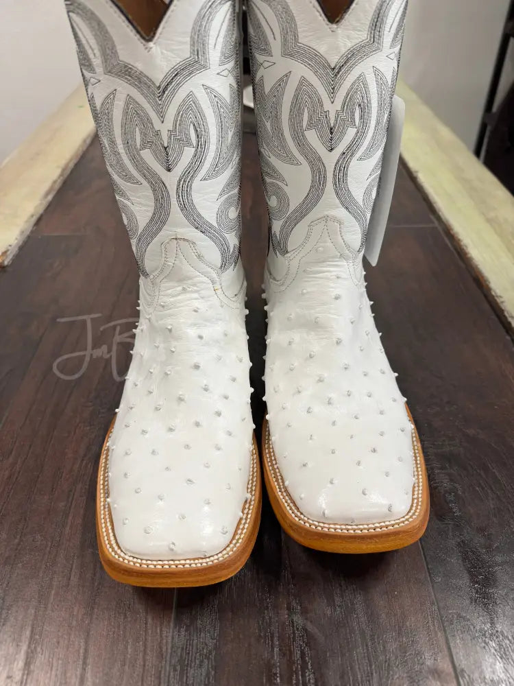 White Ostrich Hybrid Sole - 10.5 EE