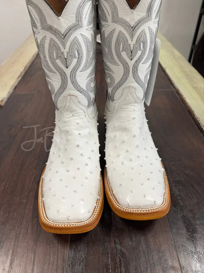 White Ostrich Hybrid Sole - 10.5 EE