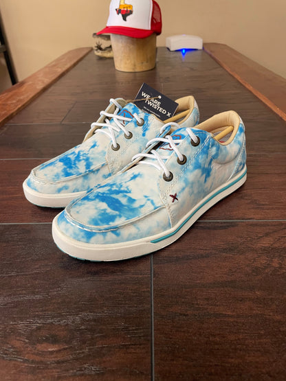 Ladies Twisted X blue tie dye