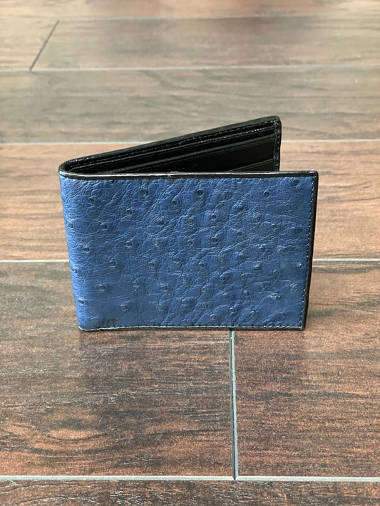 Blue wallet ostrich