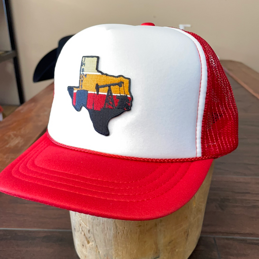 KIDS Texas shape JM patch- red and white
